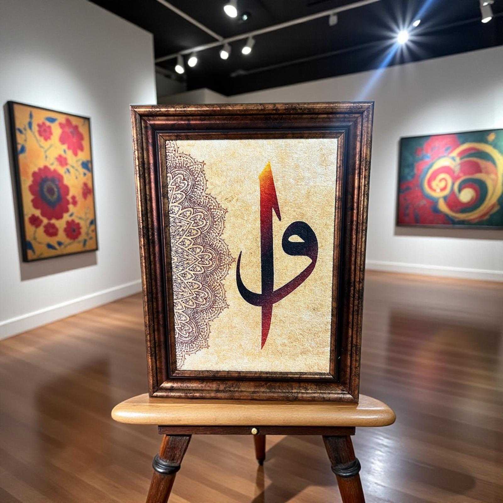 TBL ELİF - VAV - ELİFVAV KADİFE TABLO 12'Lİ KOLİ 33X43 CM