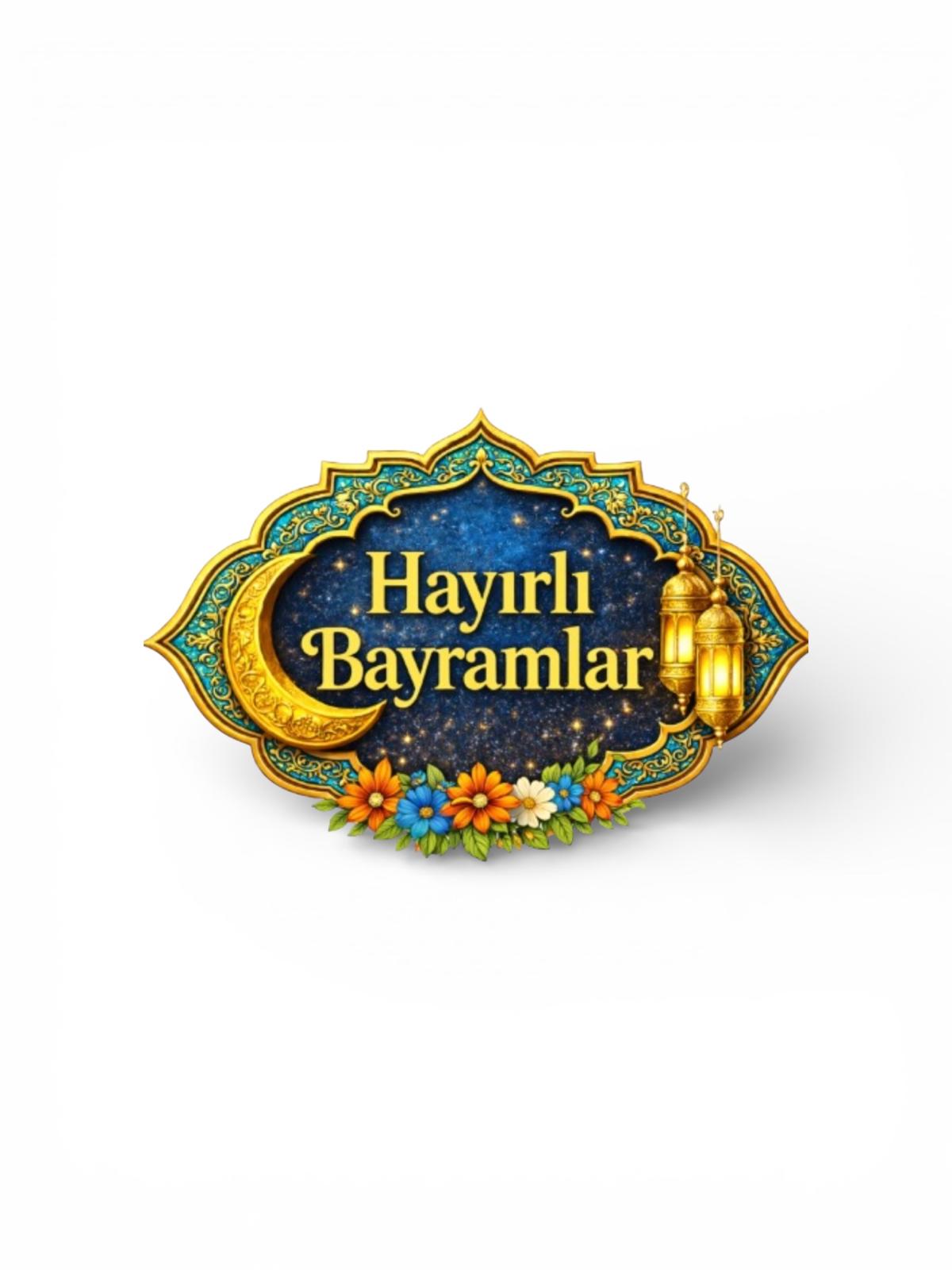 DMD HAYIRLI BAYRAMLAR KAPI SÜSÜ MAVİ