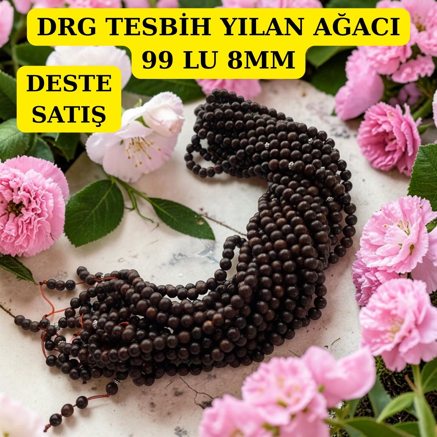 DRG TESBİH YILAN AĞACI 99 LU 8MM DESTE