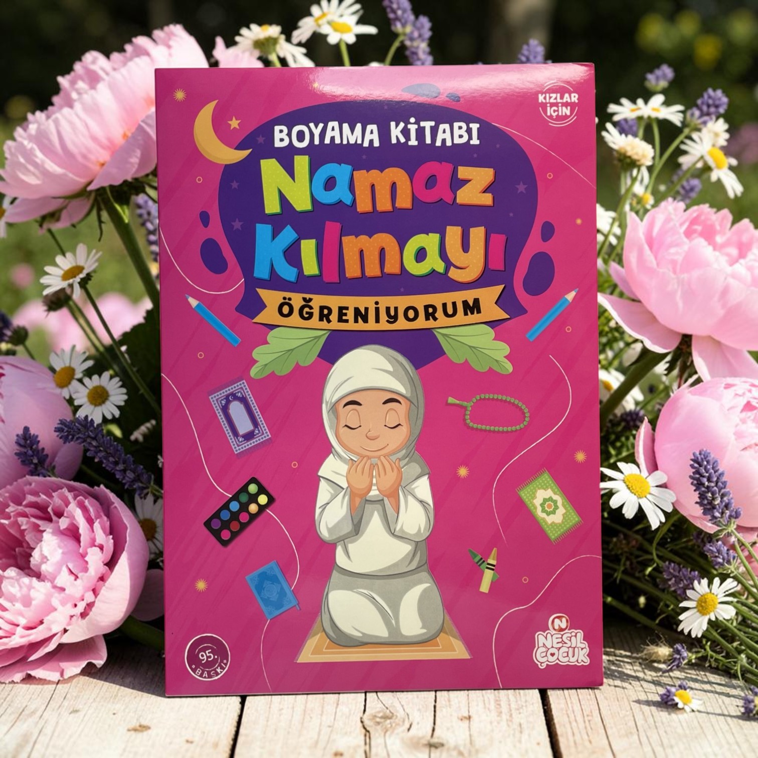 NESİL NAMAZ KILMAYI ÖĞRENİYORUM BOYAMA KİTABI (KIZ)