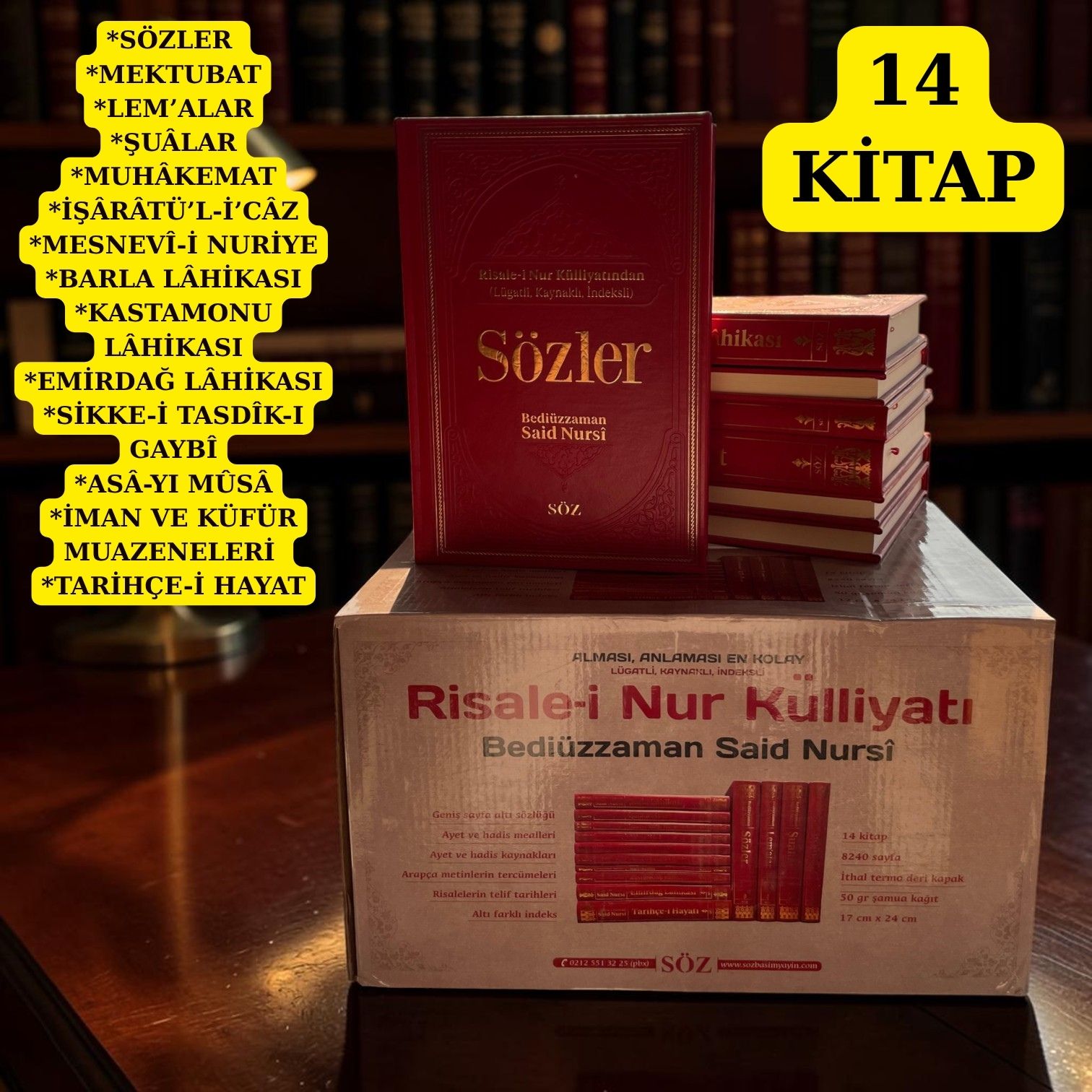 NESİL RİSALE-İ NUR KÜLLİYATI SETİ BÜYÜK BOY (14 KİTAP)