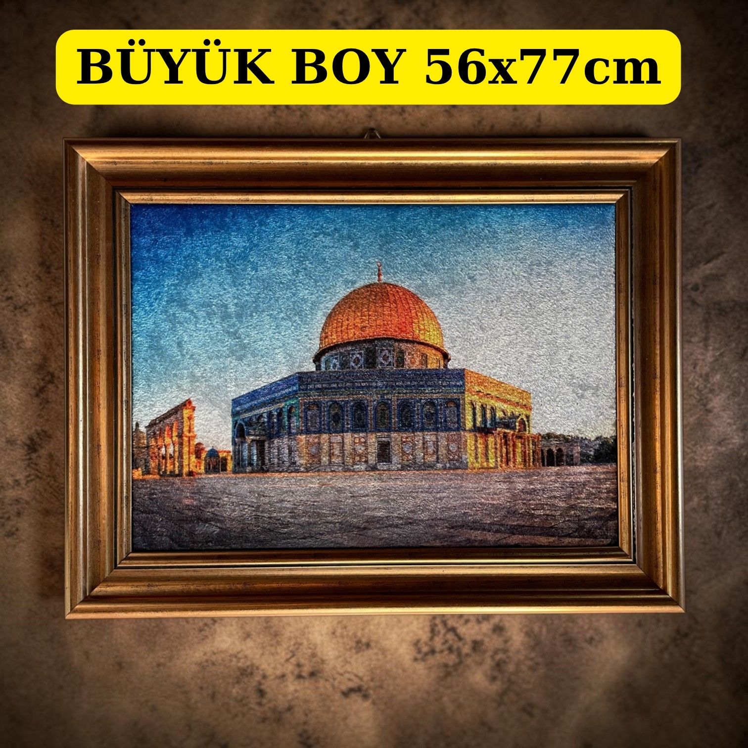 TBL KUDÜS KADİFE TABLO 6'LI KOLİ 56X77 CM
