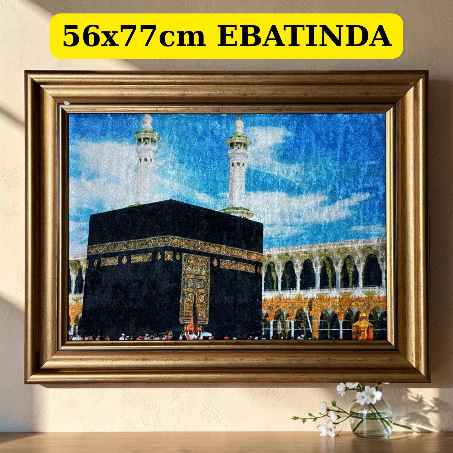 TBL MEKKE KADİFE TABLO 6'LI KOLİ 56X77 CM
