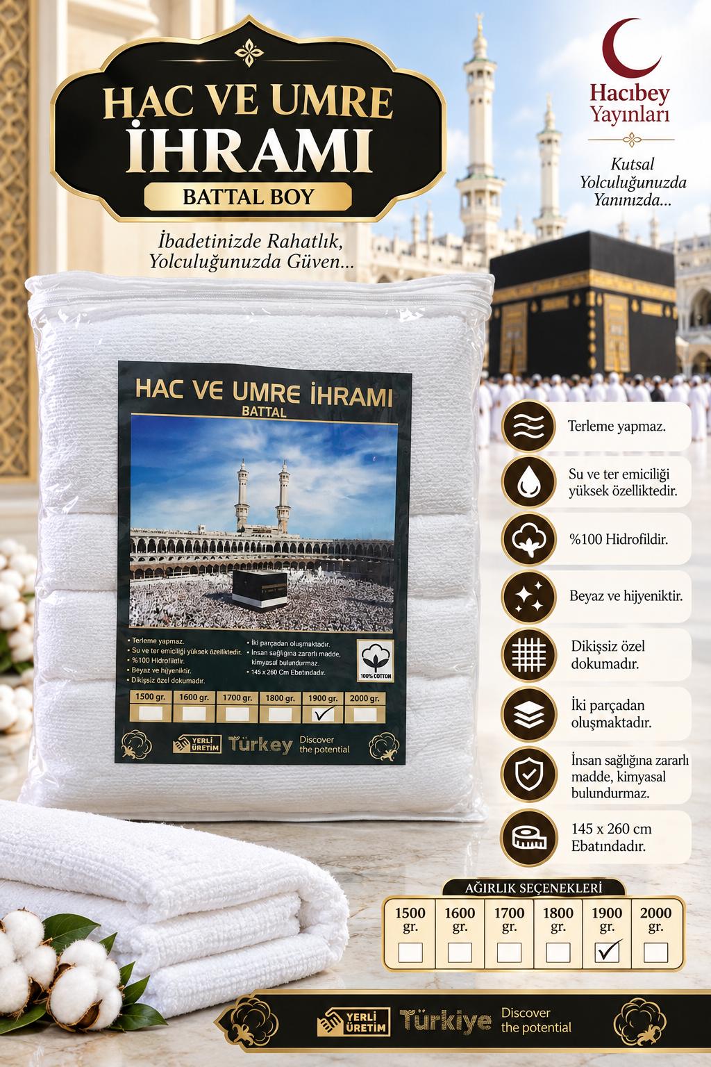 BRZ BATTAL İHRAM 1900 GR ADET SATIŞ