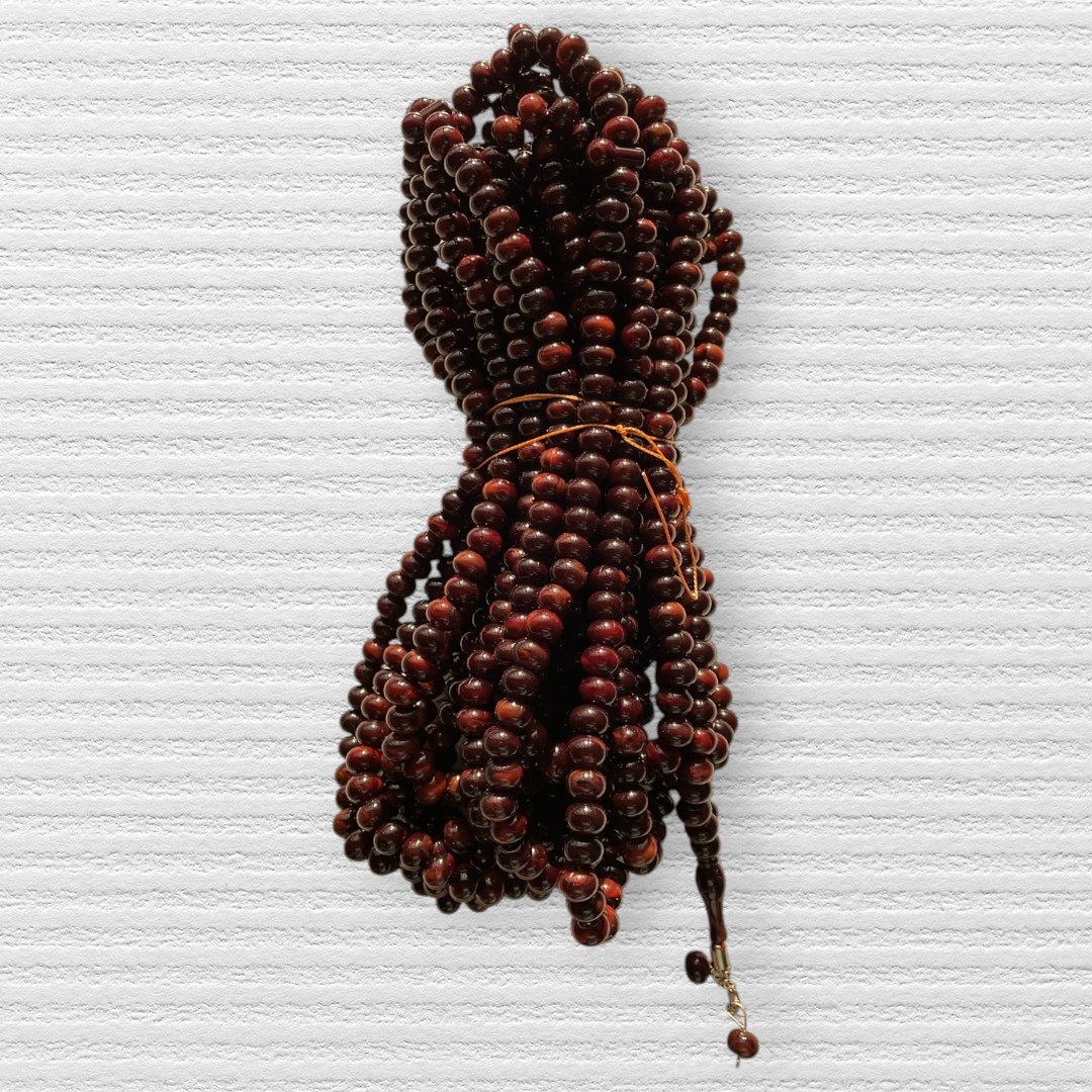 DR TESBİH ZİNCİRLİ 8 MM 1000'Lİ KIRÇILLI KOYU KAHVERENGİ (ADET SATIŞ)