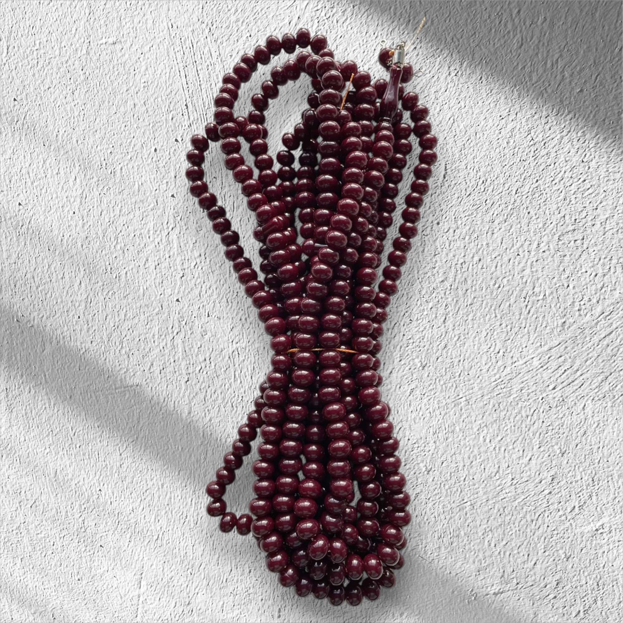 DR TESBİH ZİNCİRLİ 8 MM 500'LÜ BORDO (ADET SATIŞ)