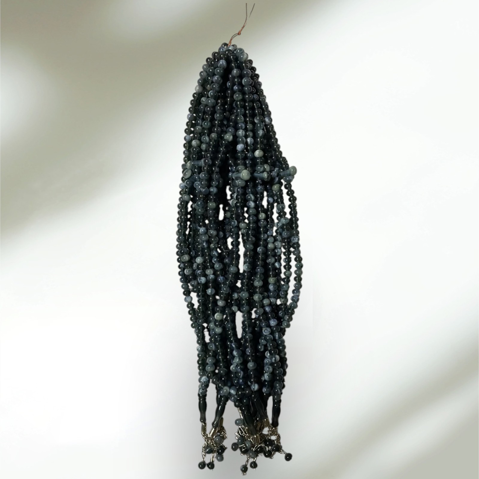 DR TESBİH ZİNCİRLİ 8 MM 99'LU KIRÇILLI GRİ (DESTE SATIŞ)