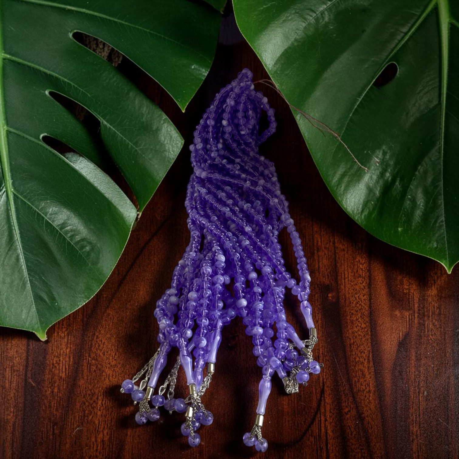 DR TESBİH ZİNCİRLİ 10MM 99'LU KIRÇILLI LİLA (DESTE SATIŞ)
