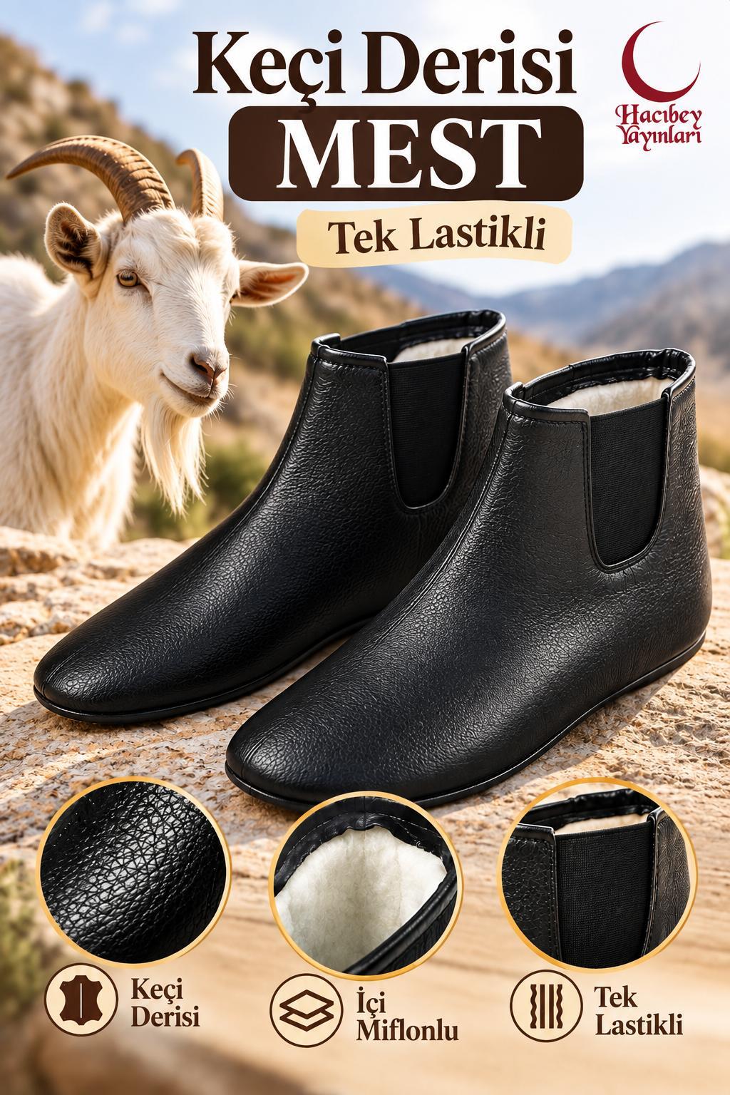 ÇGR MEST KEÇİ DERİSİ TEK TARAFI LASTİKLİ 37 NUMARA