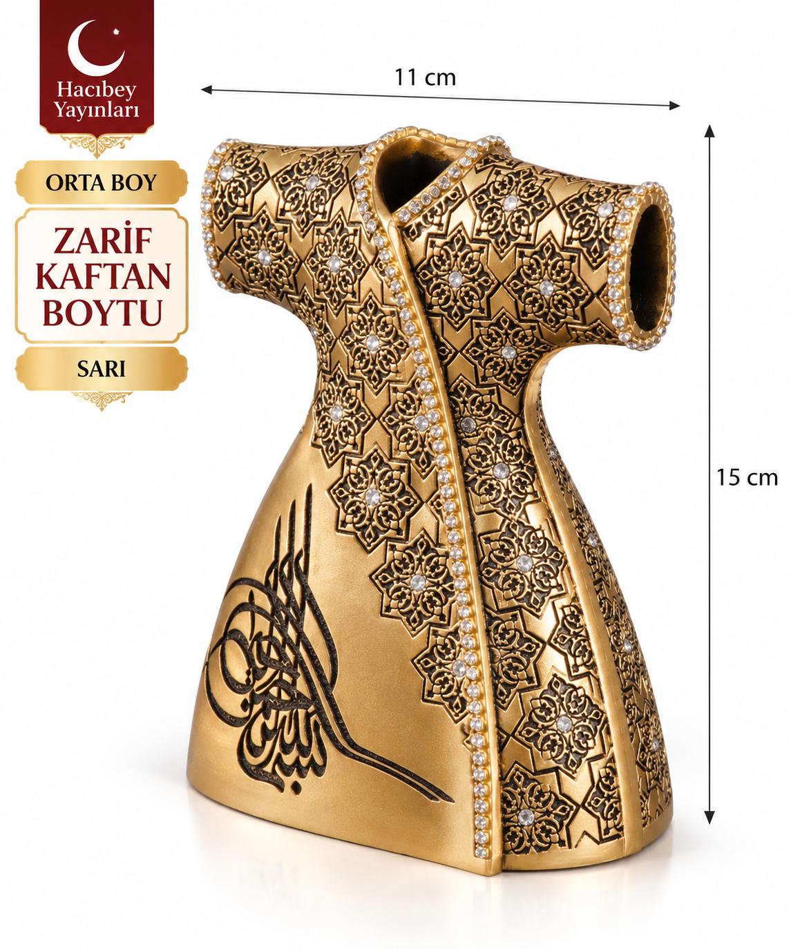 NAKKAŞ ZRBY-2703S1 ZARİF KAFTAN BOYTU ORTA BOY SARI