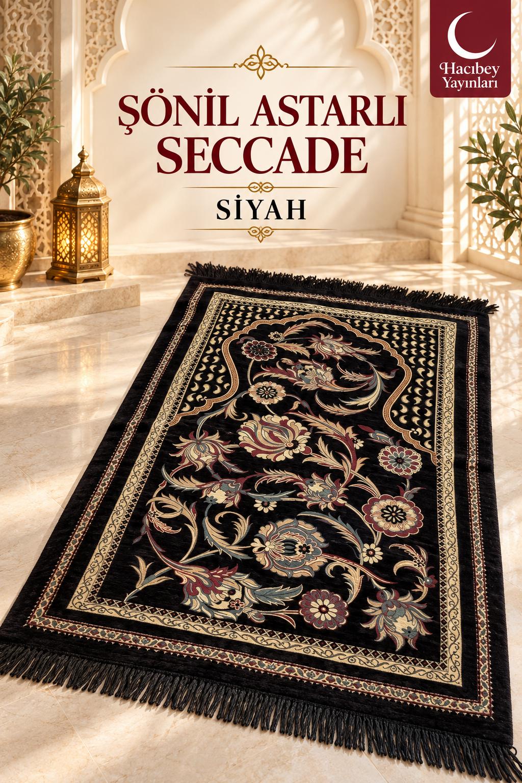 NB ŞÖNİL ASTARLI SECCADE SİYAH NO:8-1000