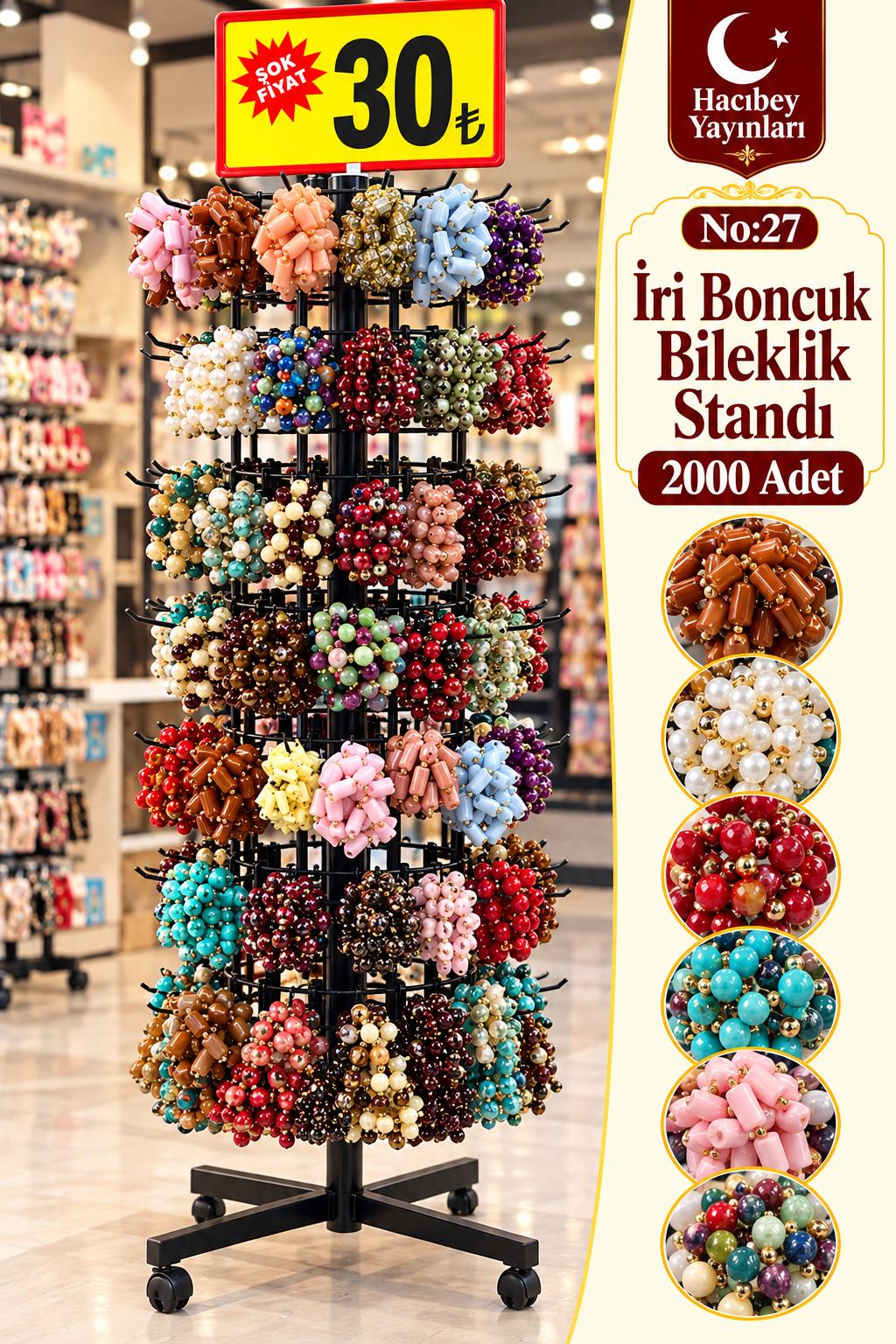 NO:27 İRİ BONCUK BİLEKLİK (2000 ADET)