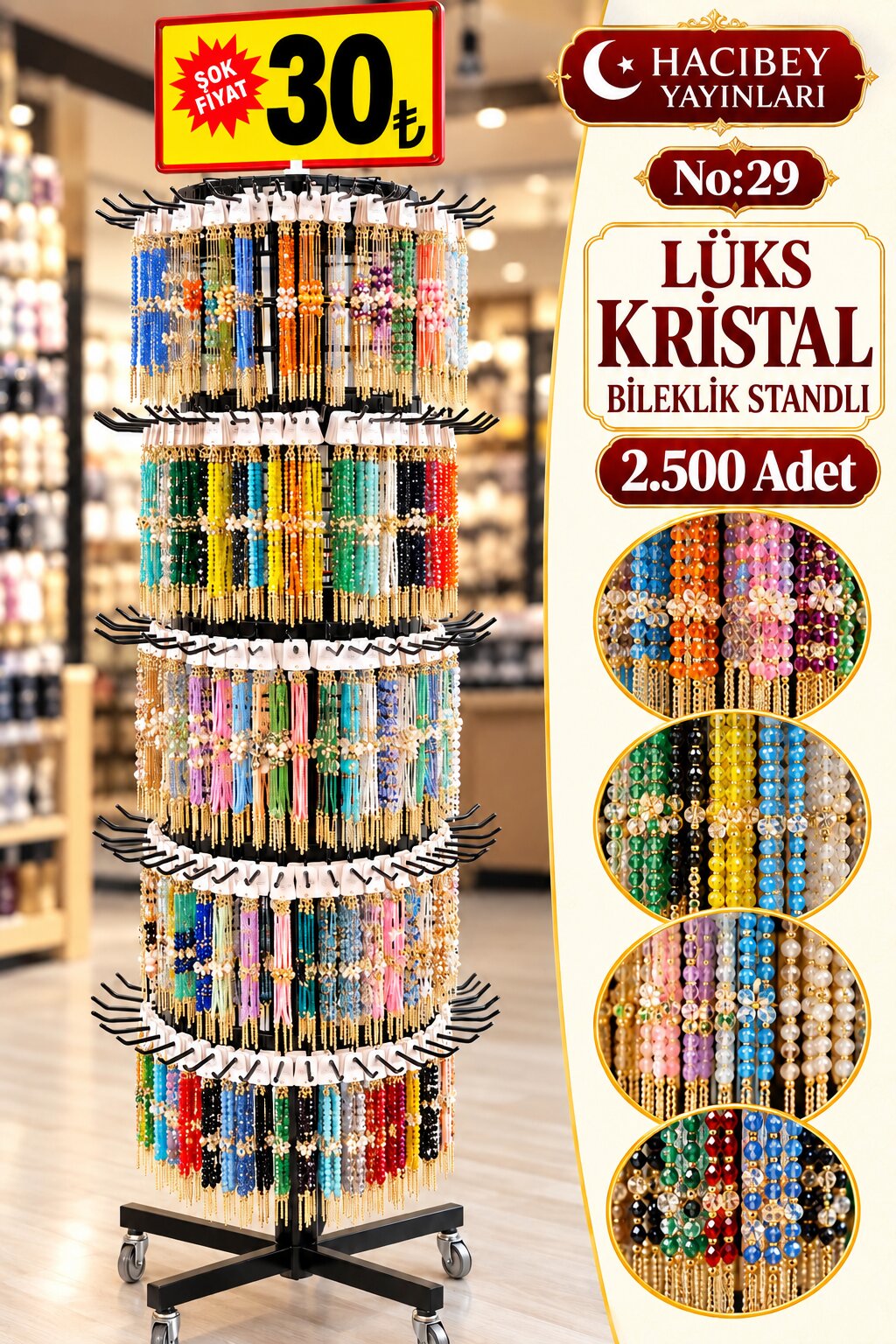 NO:29 LÜKS KRİSTAL BİLEKLİK (2500 ADET)
