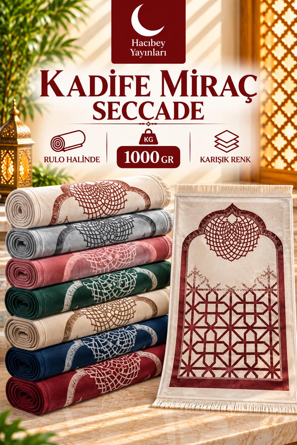 MSK KADİFE MİRAÇ SECCADE RULO 1000 GR KARIŞIK RENK