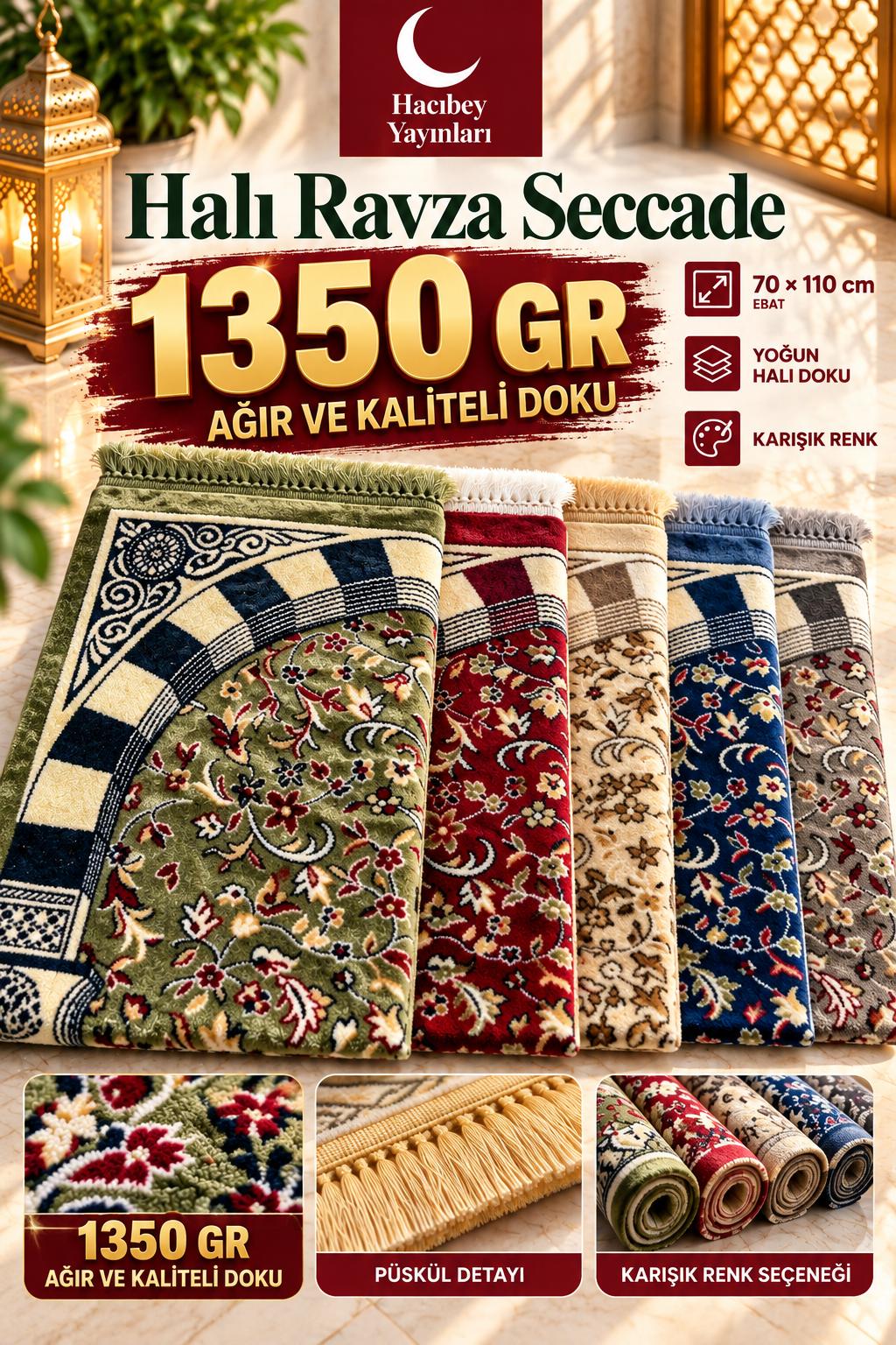 MSK HALI RAVZA SECCADE 1350 GR KARIŞIK RENK 70X110