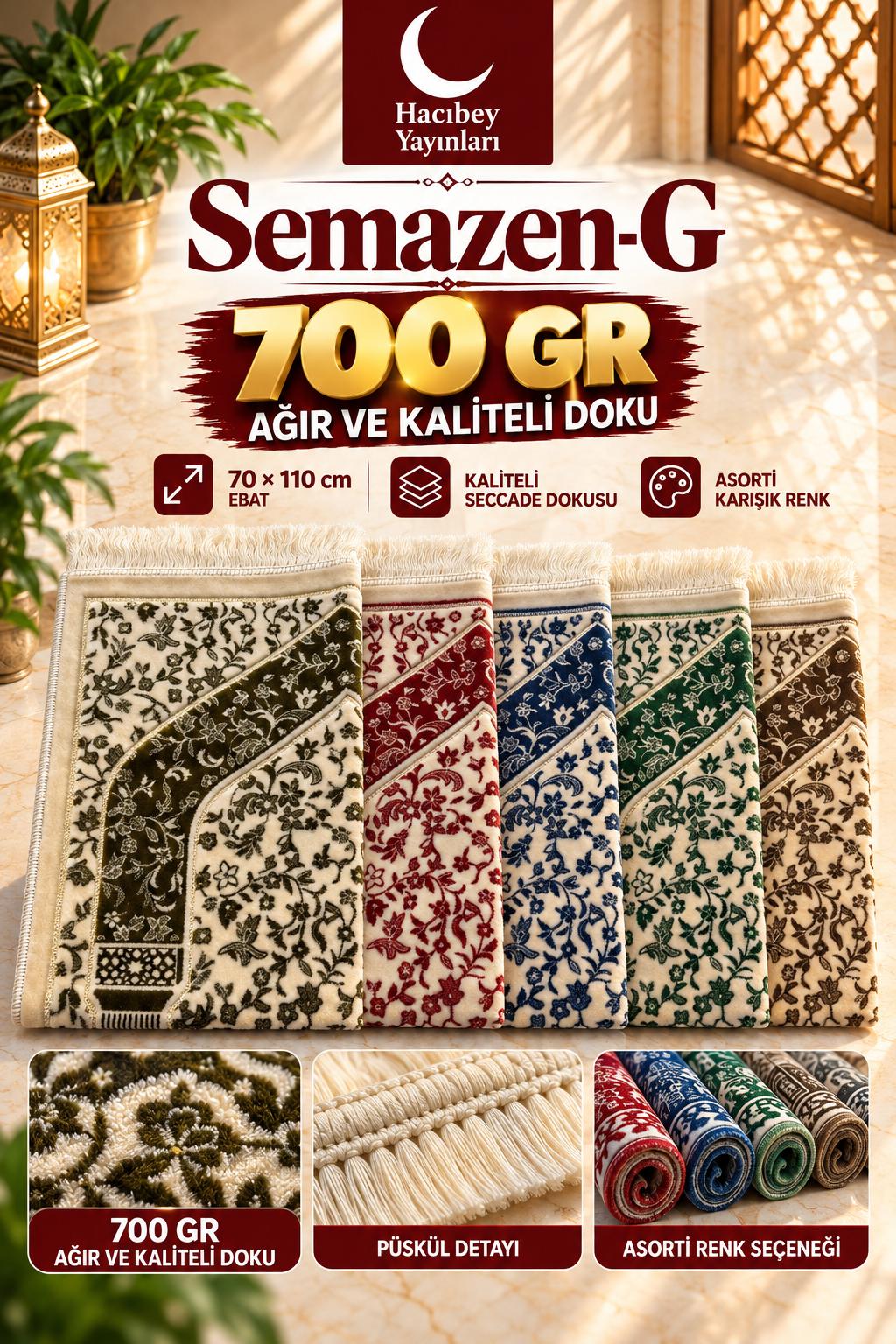 MSK SEMAZEN-G SECCADE  700 GR KARIŞIK RENK 70X110
