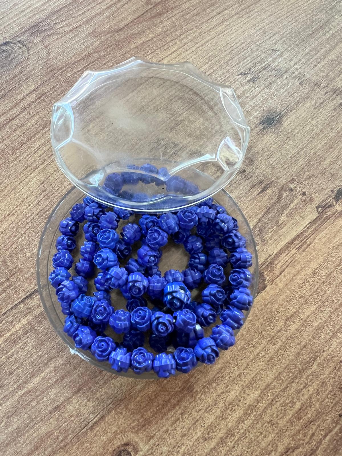 KLM ADET OLARAK GÜL KOKULU LACİVERT TESBİH