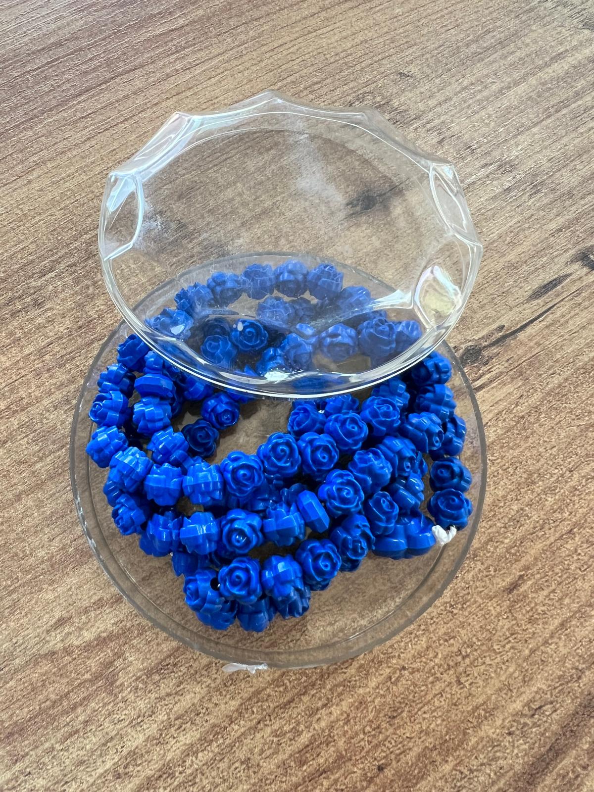 KLM ADET OLARAK GÜL KOKULU SAKS MAVİ TESBİH