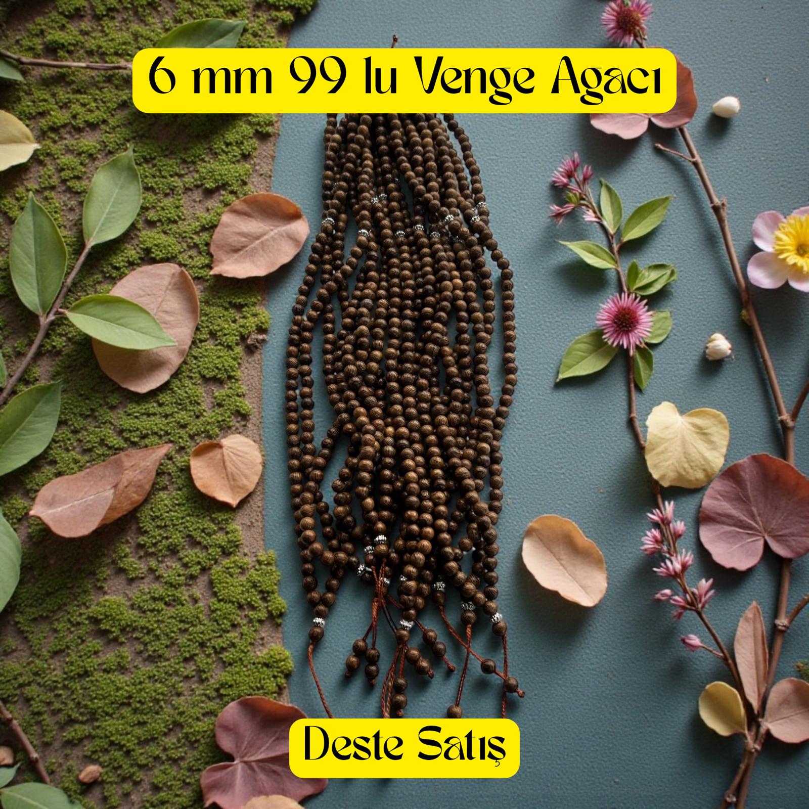 İR TESBİH 99 6 MM VENGE AĞACI (DESTE) 