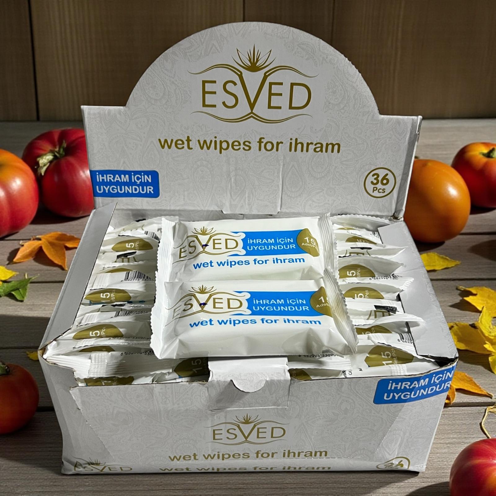 BBT İHRAM İÇİN KOKUSUZ ISLAK MENDİL KUTU İÇİ 36 LI