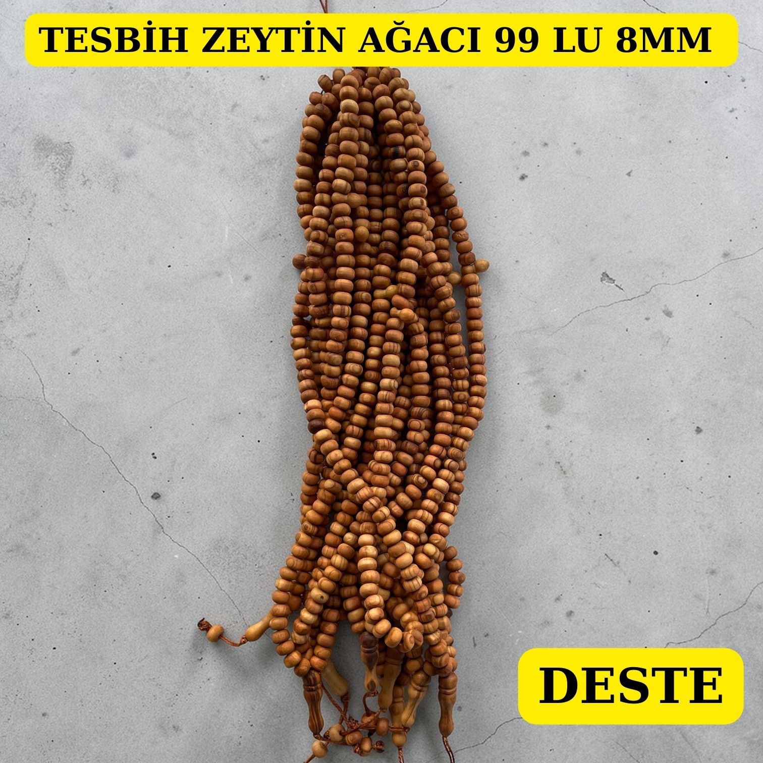 DRG TESBİH ZEYTİN AĞACI 99 LU 8MM DESTE