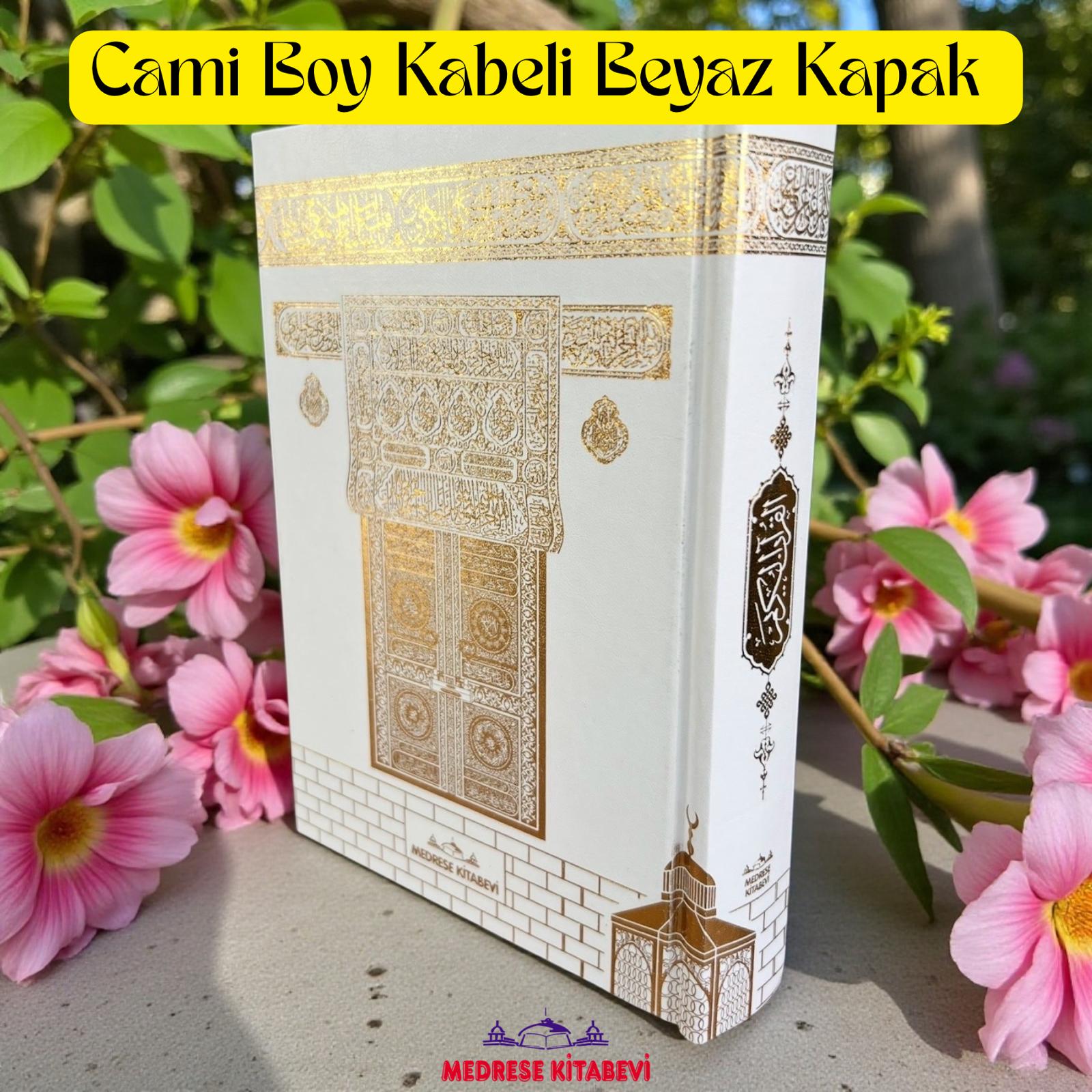 CAMİ BOY KURANI KERİM CİLT BEZLİ  BEYAZ